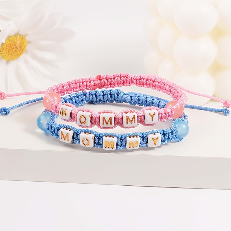 Customizable Bracelet Set with Fresh Letter Beads